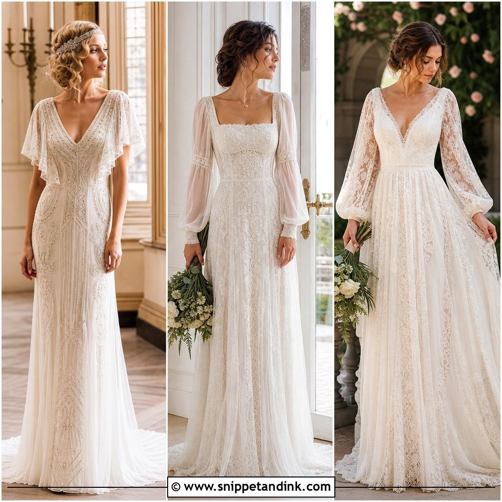 20 Vintage Wedding Dress Sleeves for a Romantic Bridal Look