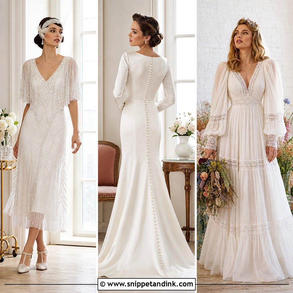 20 Vintage Wedding Dresses With Sleeves for Romantic Brides