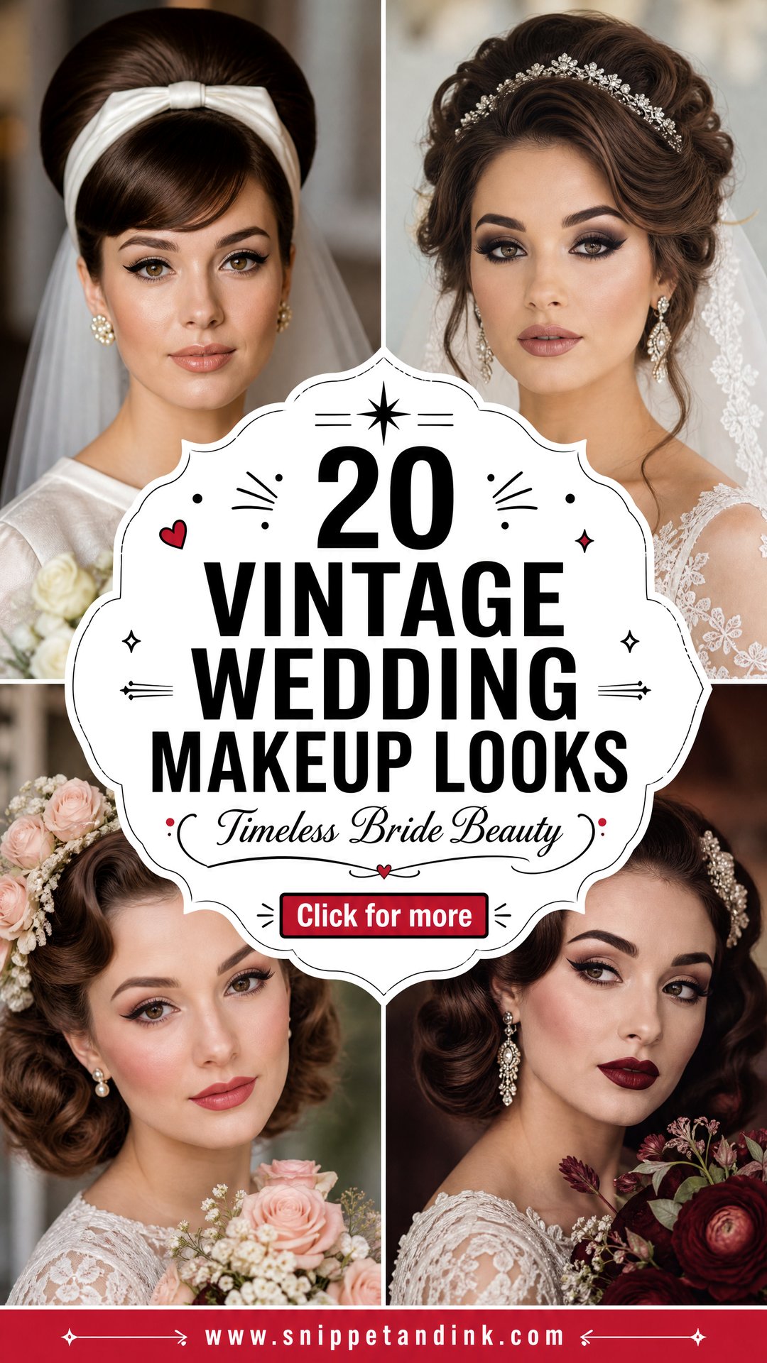20 Vintage Wedding Makeup Looks for Timeless Brides - 20 Vintage Wedding Makeup Looks for Timeless Brides