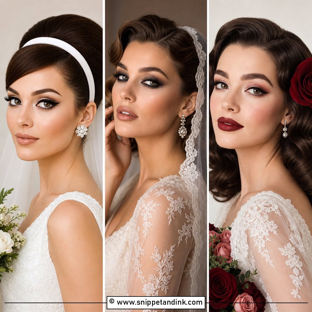 20 Vintage Wedding Makeup Looks for Timeless Brides