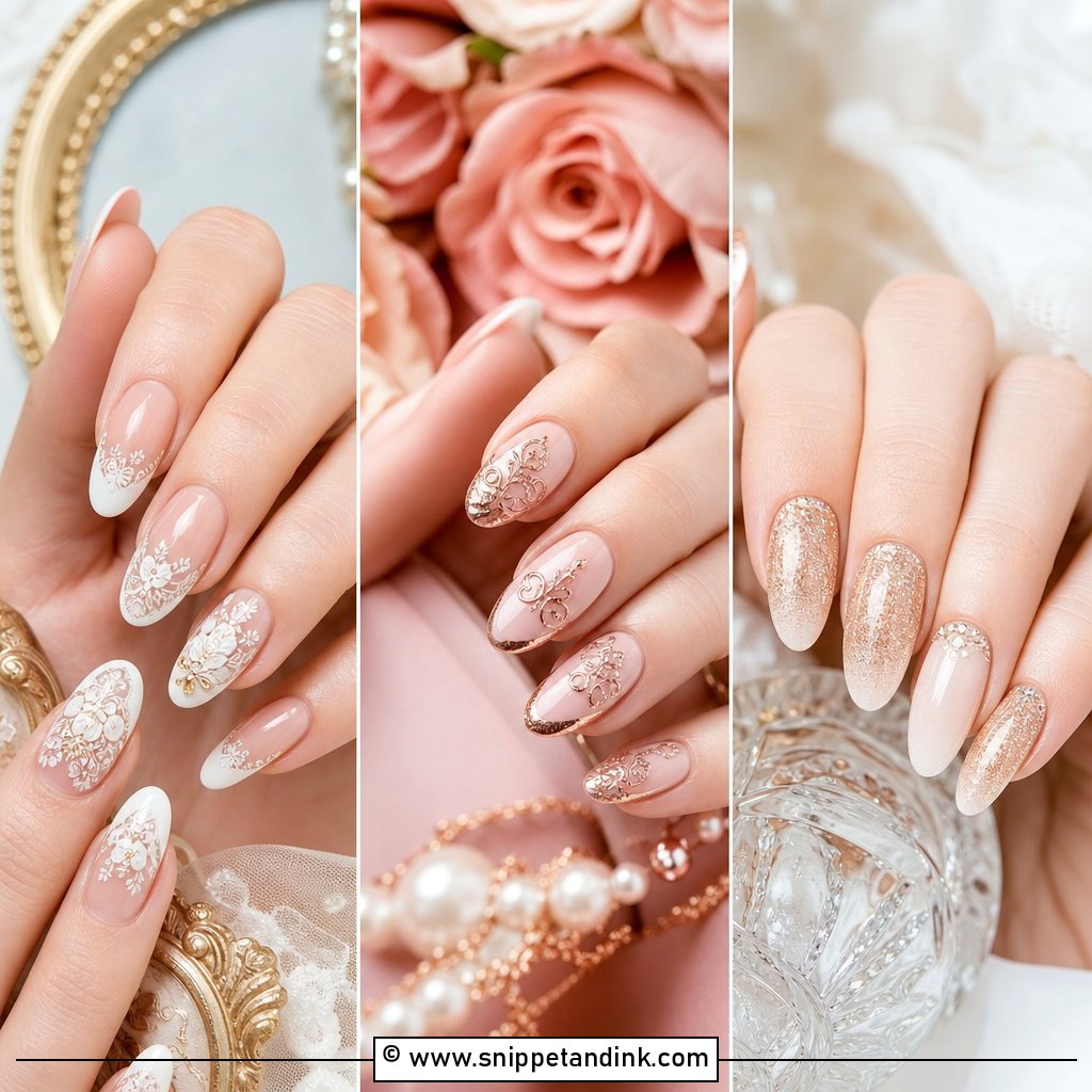 20 Vintage Wedding Nails for a Romantic Bridal Look