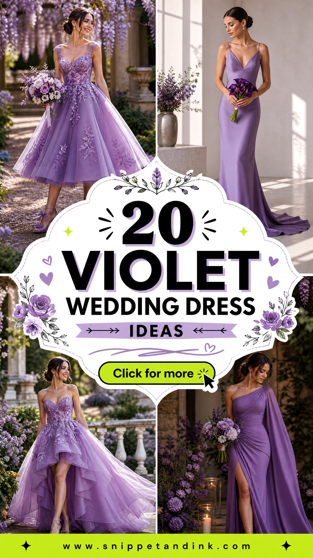 20 Violet Wedding Dress Ideas for a Bold Romantic Bridal Look - 20 Violet Wedding Dress Ideas for a Bold, Romantic Bridal Look
