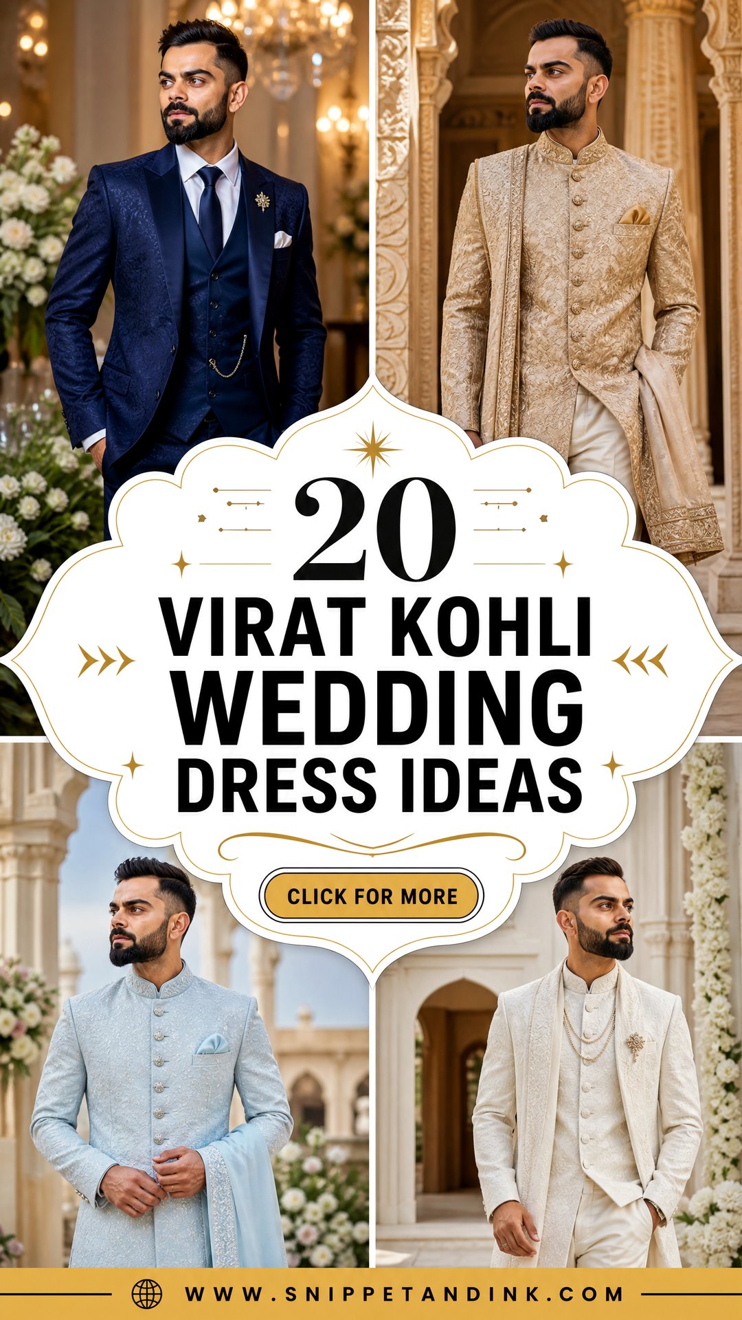 20 Virat Kohli Wedding Dress Ideas for Regal Groom Style - 20 Virat Kohli Wedding Dress Ideas for Regal Groom Style