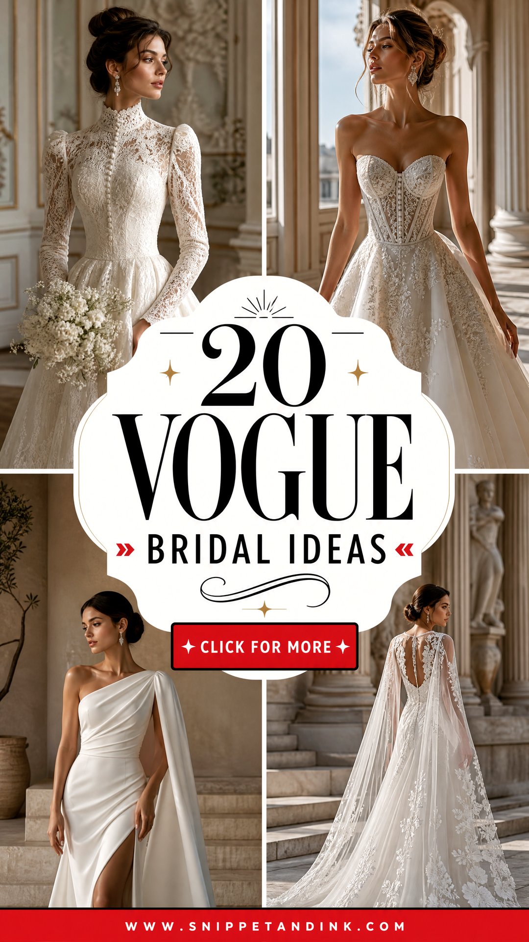 20 Vogue Bridal Ideas for a Chic Editorial Wedding Look - 20 Vogue Bridal Ideas for a Chic, Editorial Wedding Look