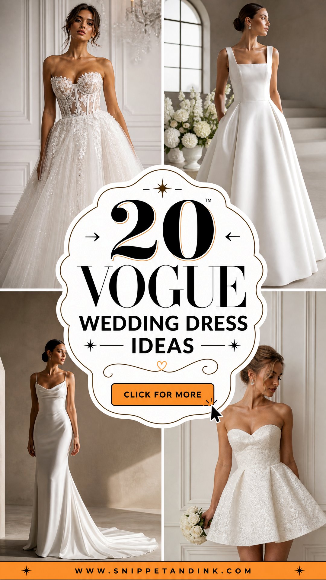 20 Vogue Wedding Dress Ideas for an Editorial Bridal Look - 20 Vogue Wedding Dress Ideas for an Editorial Bridal Look