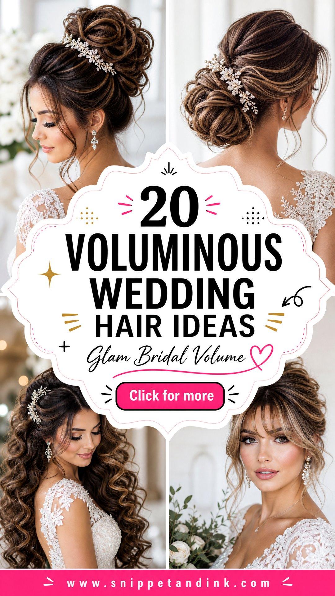 20 Voluminous Wedding Hair Ideas for Glam Brides - 20 Voluminous Wedding Hair Ideas for Glam Brides