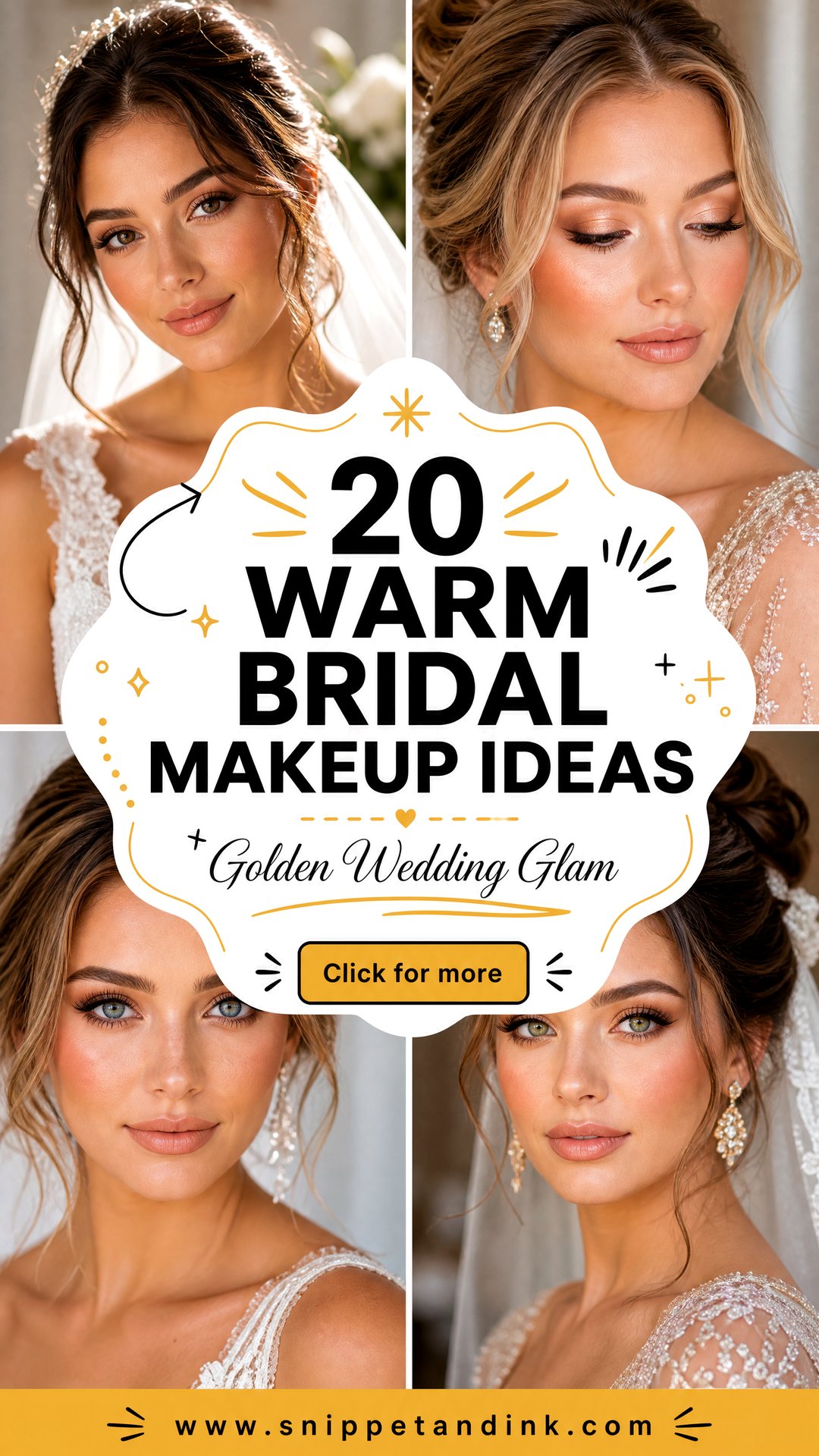20 Warm Bridal Makeup Ideas for Golden Wedding Day Glam - 20 Warm Bridal Makeup Ideas for Golden Wedding Day Glam