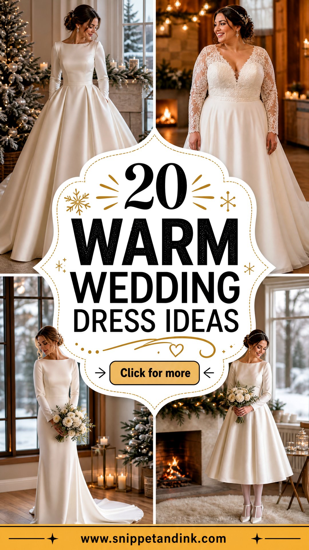 20 Warm Wedding Dress Ideas for Cozy Winter Bridal Style - 20 Warm Wedding Dress Ideas for Cozy Winter Bridal Style