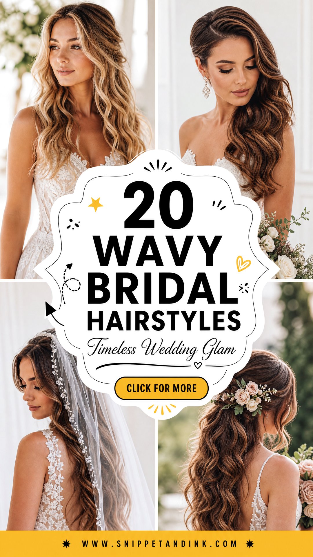 20 Wavy Bridal Hairstyles for Soft Timeless Wedding Glam - 20 Wavy Bridal Hairstyles for Soft, Timeless Wedding Glam