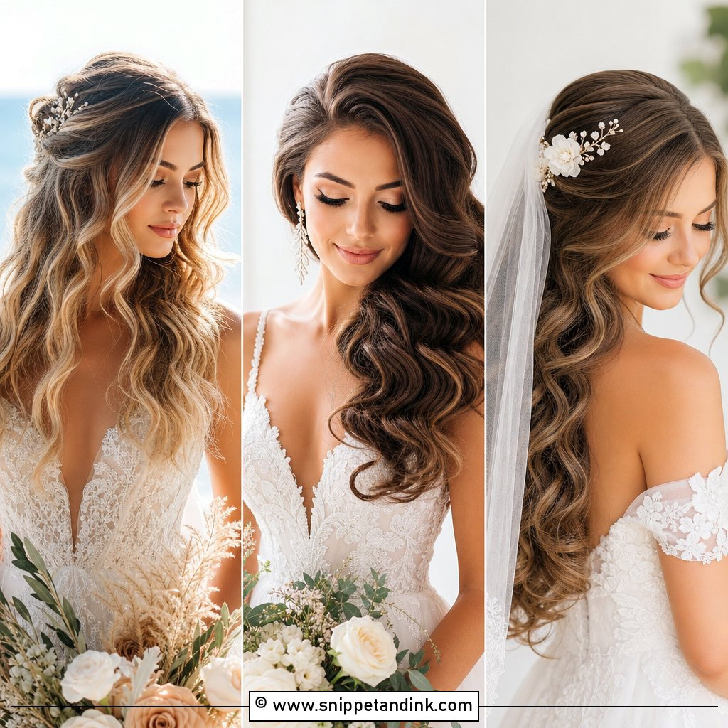 20 Wavy Bridal Hairstyles for Soft Timeless Wedding Glam