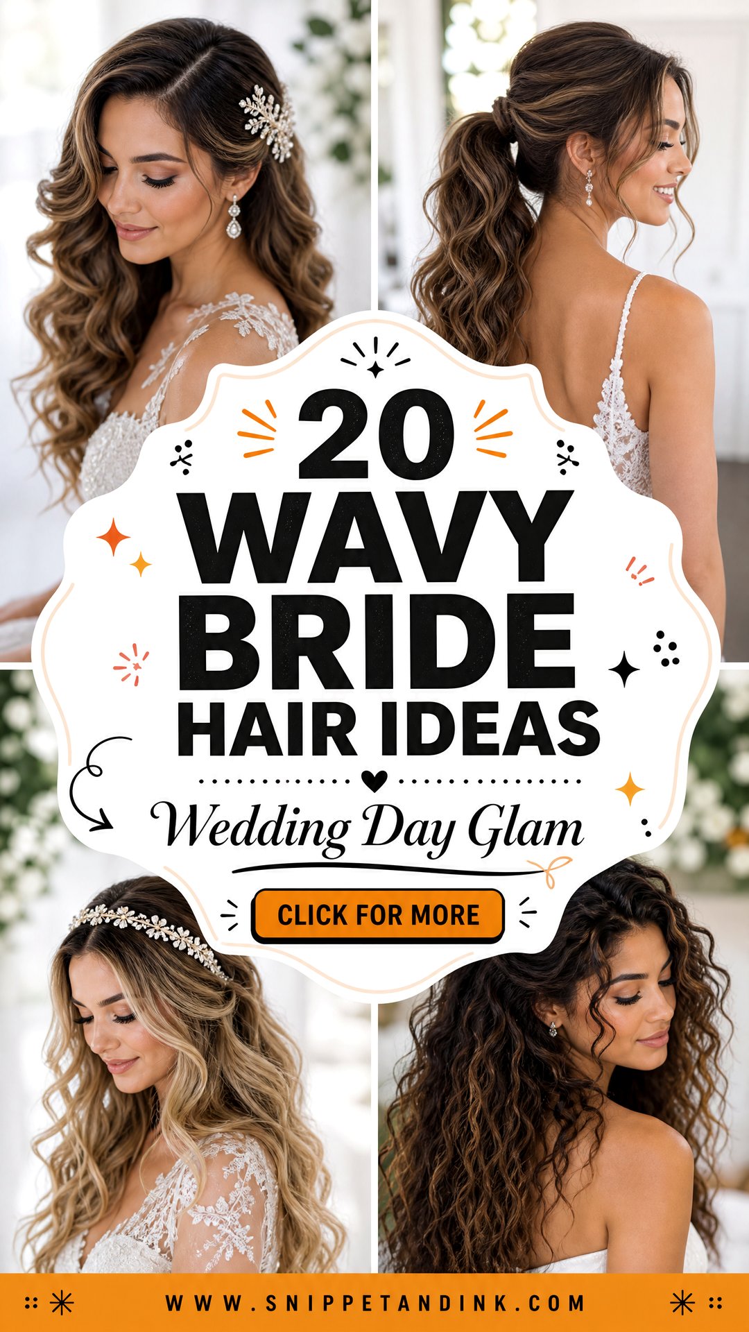 20 Wavy Bride Hair Ideas for Romantic Wedding Day Glam - 20 Wavy Bride Hair Ideas for Romantic Wedding Day Glam