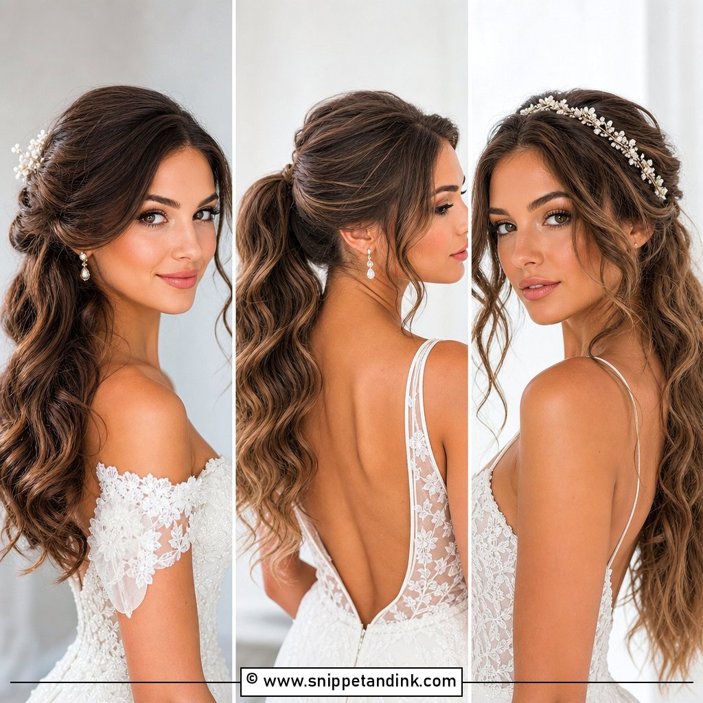 20 Wavy Bride Hair Ideas for Romantic Wedding Day Glam