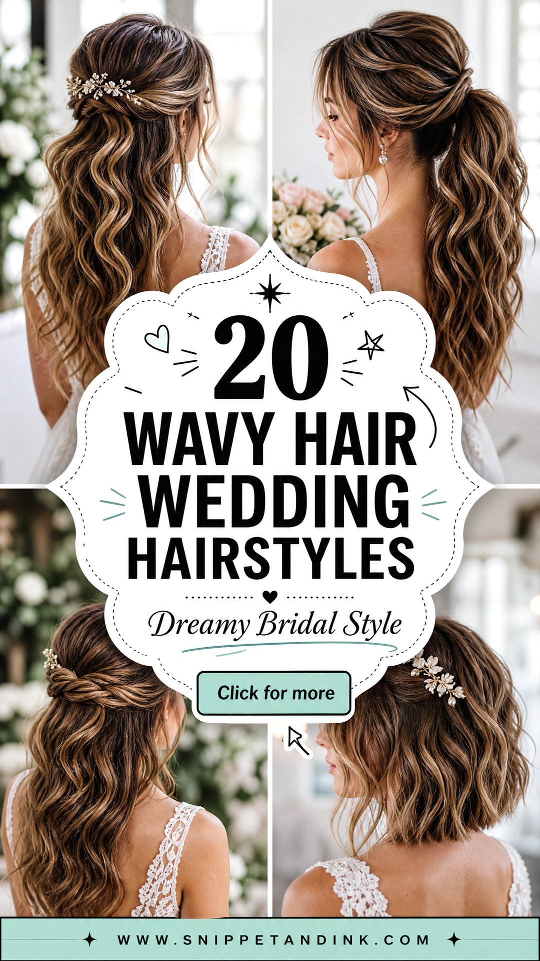 20 Wavy Hair Wedding Hairstyles for Dreamy Bridal Style - 20 Wavy Hair Wedding Hairstyles for Dreamy Bridal Style