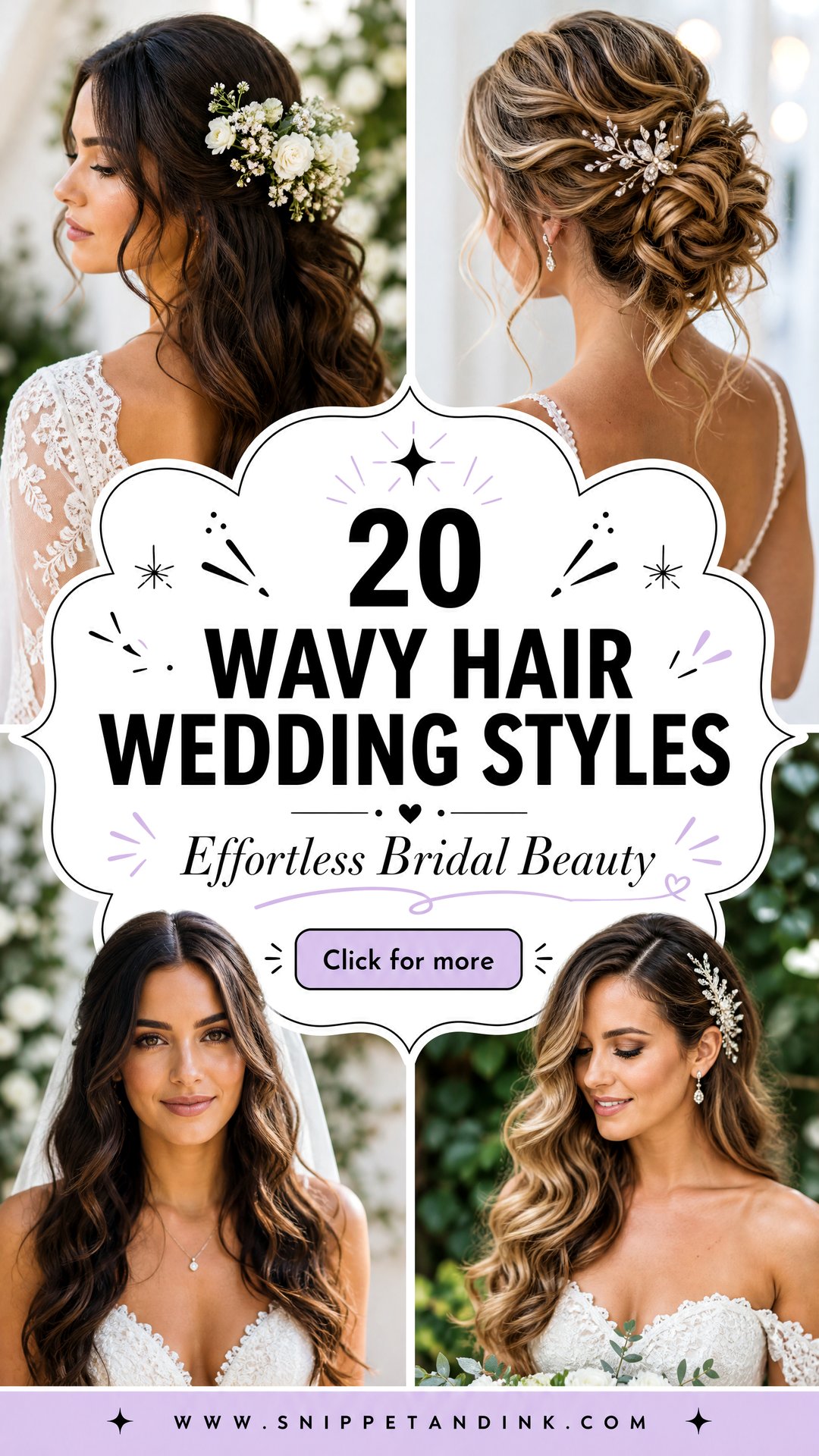 20 Wavy Hair Wedding Styles for Effortless Bridal Beauty - 20 Wavy Hair Wedding Styles for Effortless Bridal Beauty