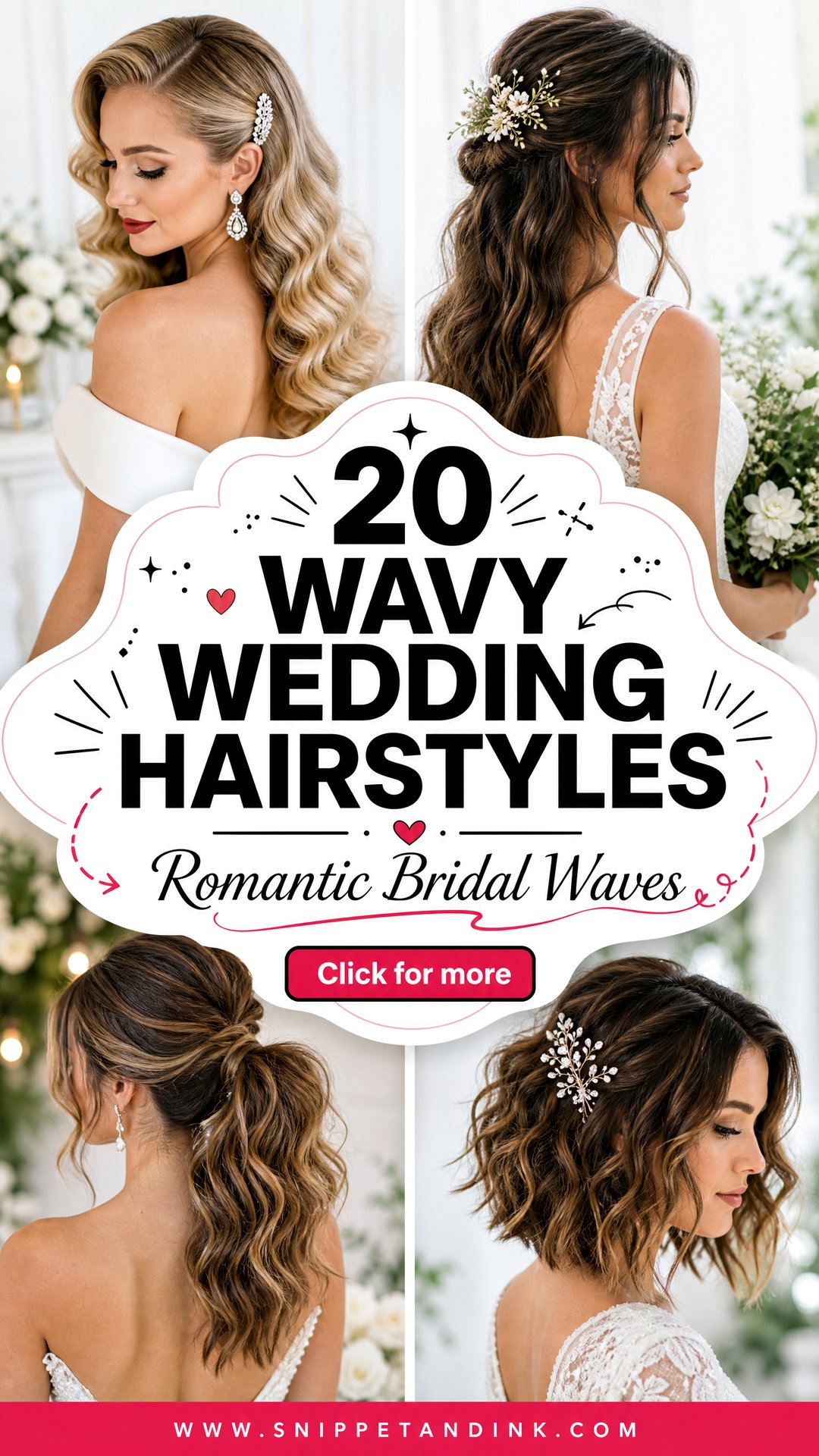 20 Wavy Wedding Hairstyles for Romantic Bridal Looks Today - 20 Wavy Wedding Hairstyles for Romantic Bridal Looks Today