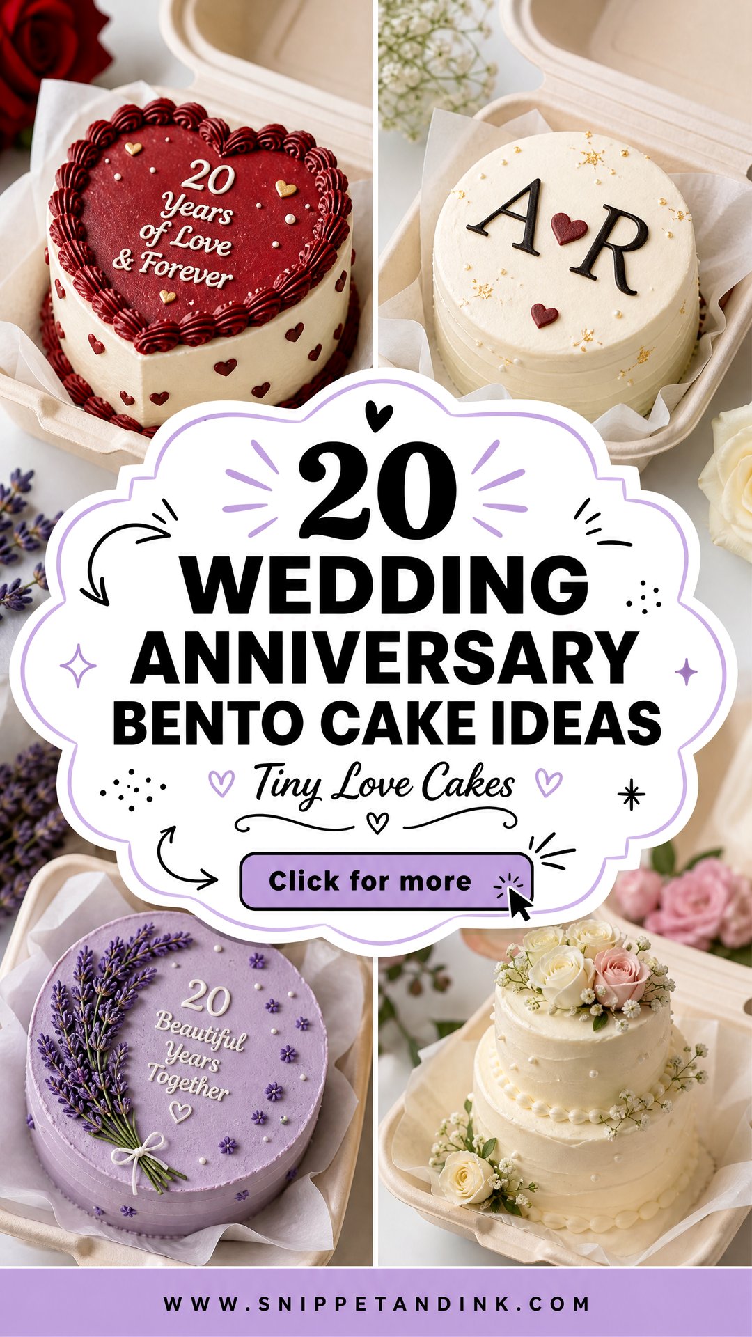 20 Wedding Anniversary Bento Cake Ideas Couples Will Love - 20 Wedding Anniversary Bento Cake Ideas Couples Will Love
