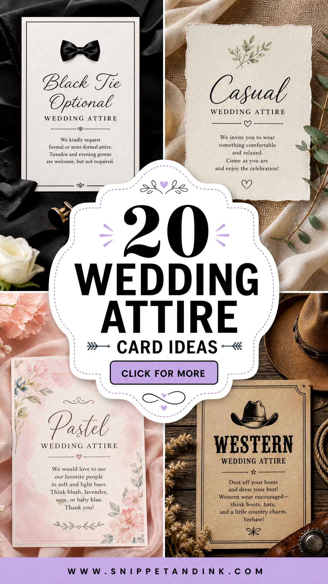 20 Wedding Attire Card Ideas Elegant Wording Guests Will Love - 20 Wedding Attire Card Ideas: Elegant Wording Guests Will Love