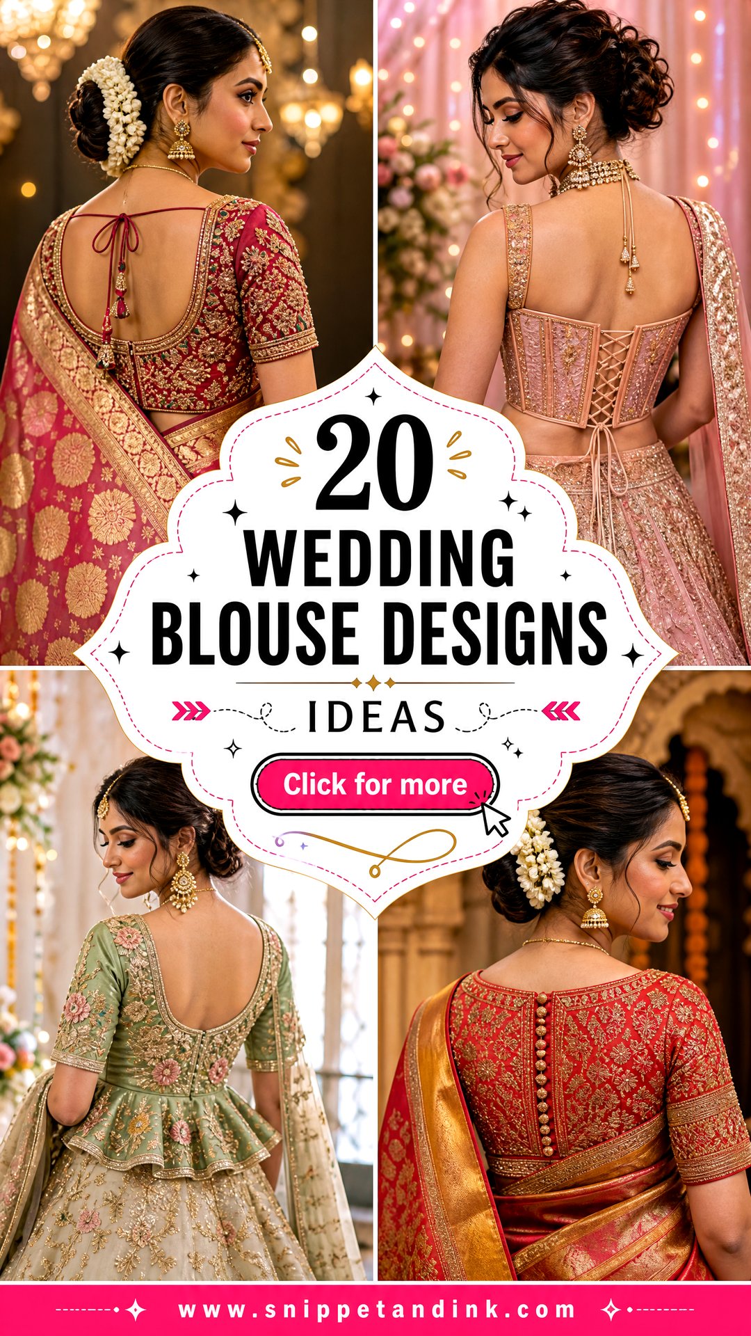 20 Wedding Blouse Designs for a Stunning Modern Bridal Look - 20 Wedding Blouse Designs for a Stunning Modern Bridal Look