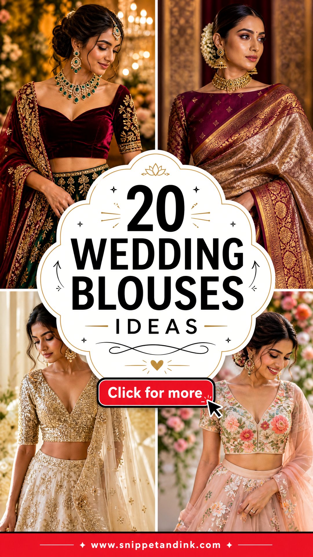 20 Wedding Blouses Ideas Elegant Styles for Every Bride - 20 Wedding Blouses Ideas: Elegant Styles for Every Bride