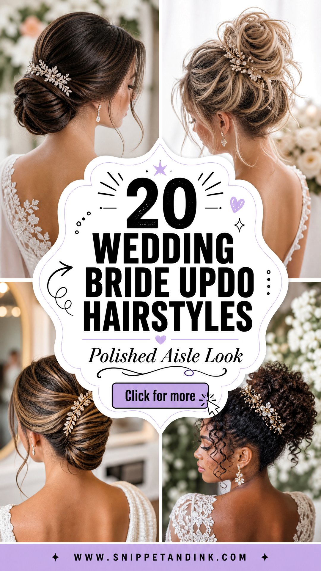 20 Wedding Bride Updo Hairstyles for a Polished Aisle Look - 20 Wedding Bride Updo Hairstyles for a Polished Aisle Look