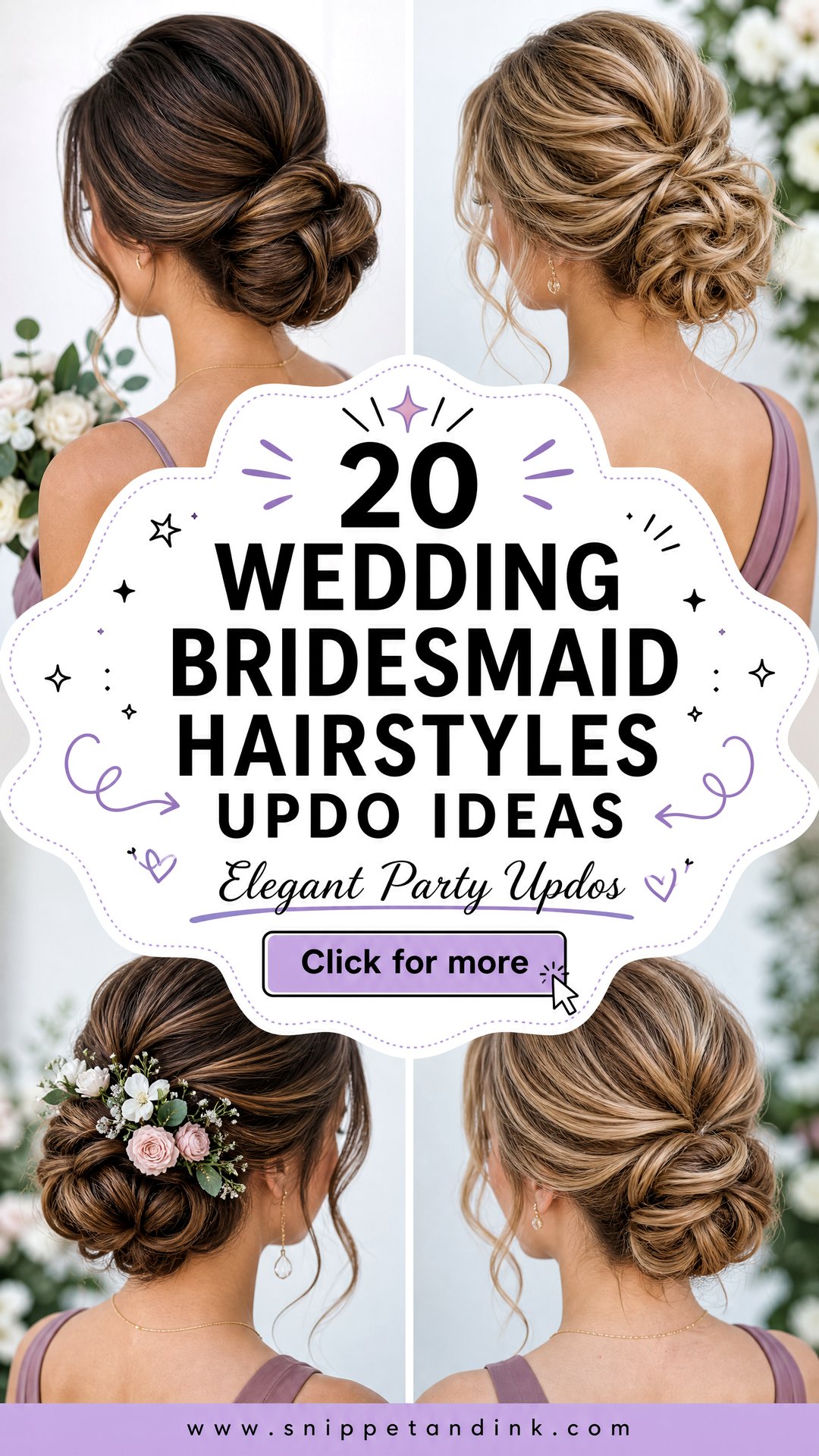 20 Wedding Bridesmaid Hairstyles Updo Ideas for Elegant Parties - 20 Wedding Bridesmaid Hairstyles Updo Ideas for Elegant Parties