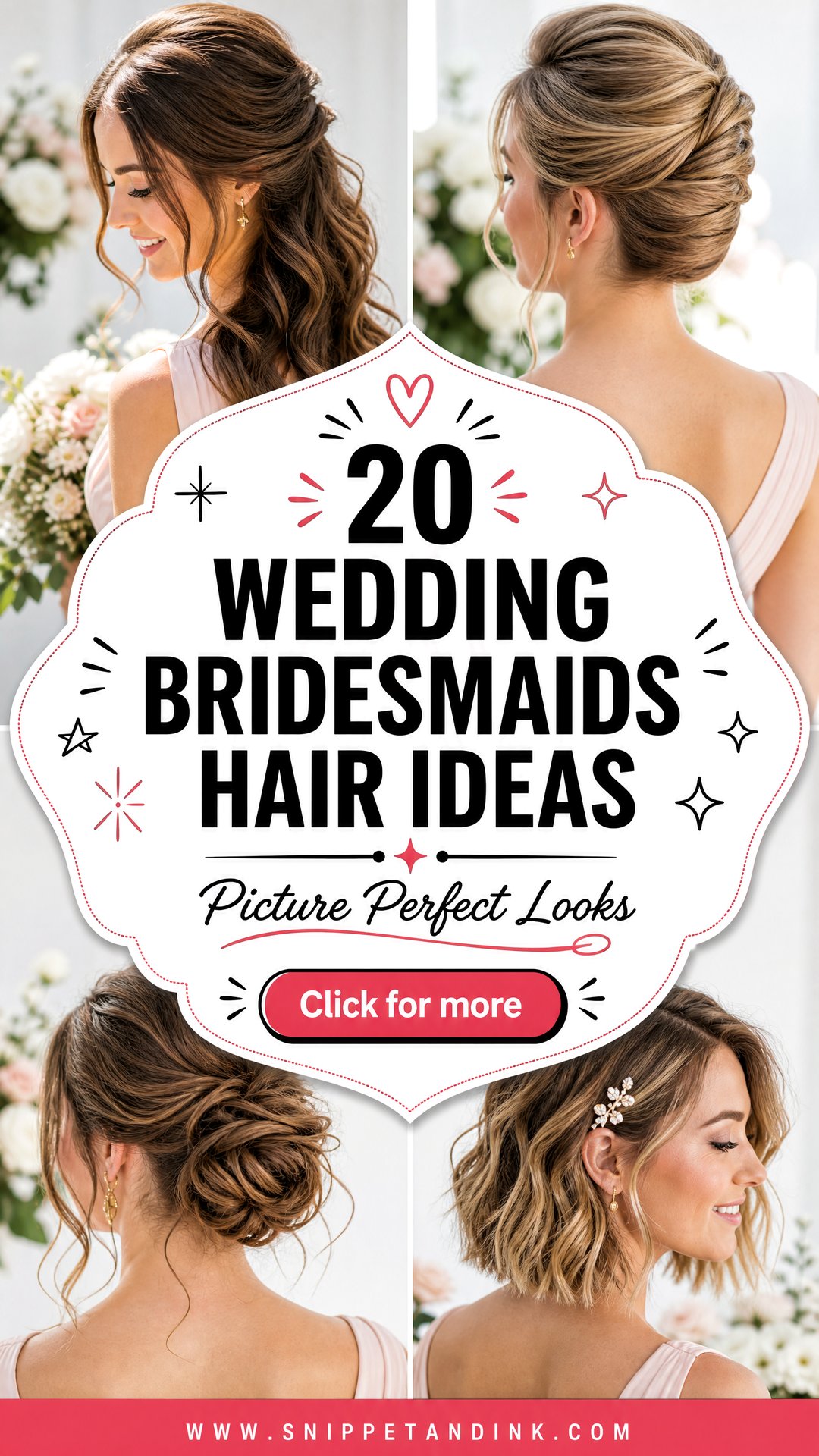 20 Wedding Bridesmaids Hair Ideas for Picture-Perfect Looks - 20 Wedding Bridesmaids Hair Ideas for Picture-Perfect Looks