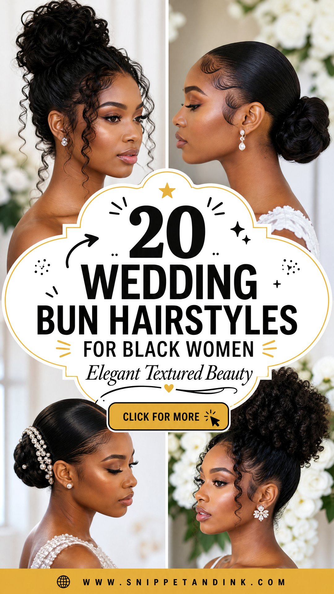 20 Wedding Bun Hairstyles for Black Women With Elegant Texture - 20 Wedding Bun Hairstyles for Black Women With Elegant Texture