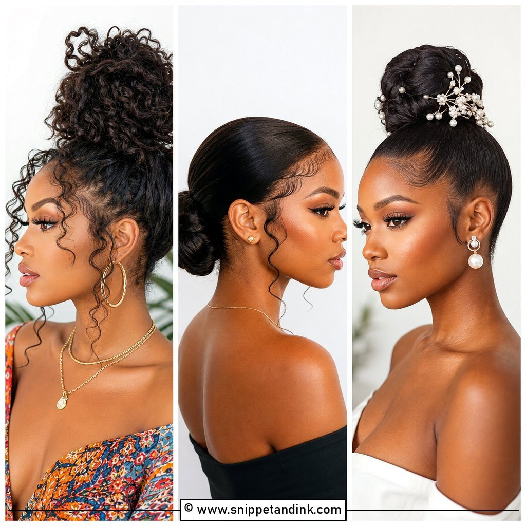 20 Wedding Bun Hairstyles for Black Women With Elegant Texture