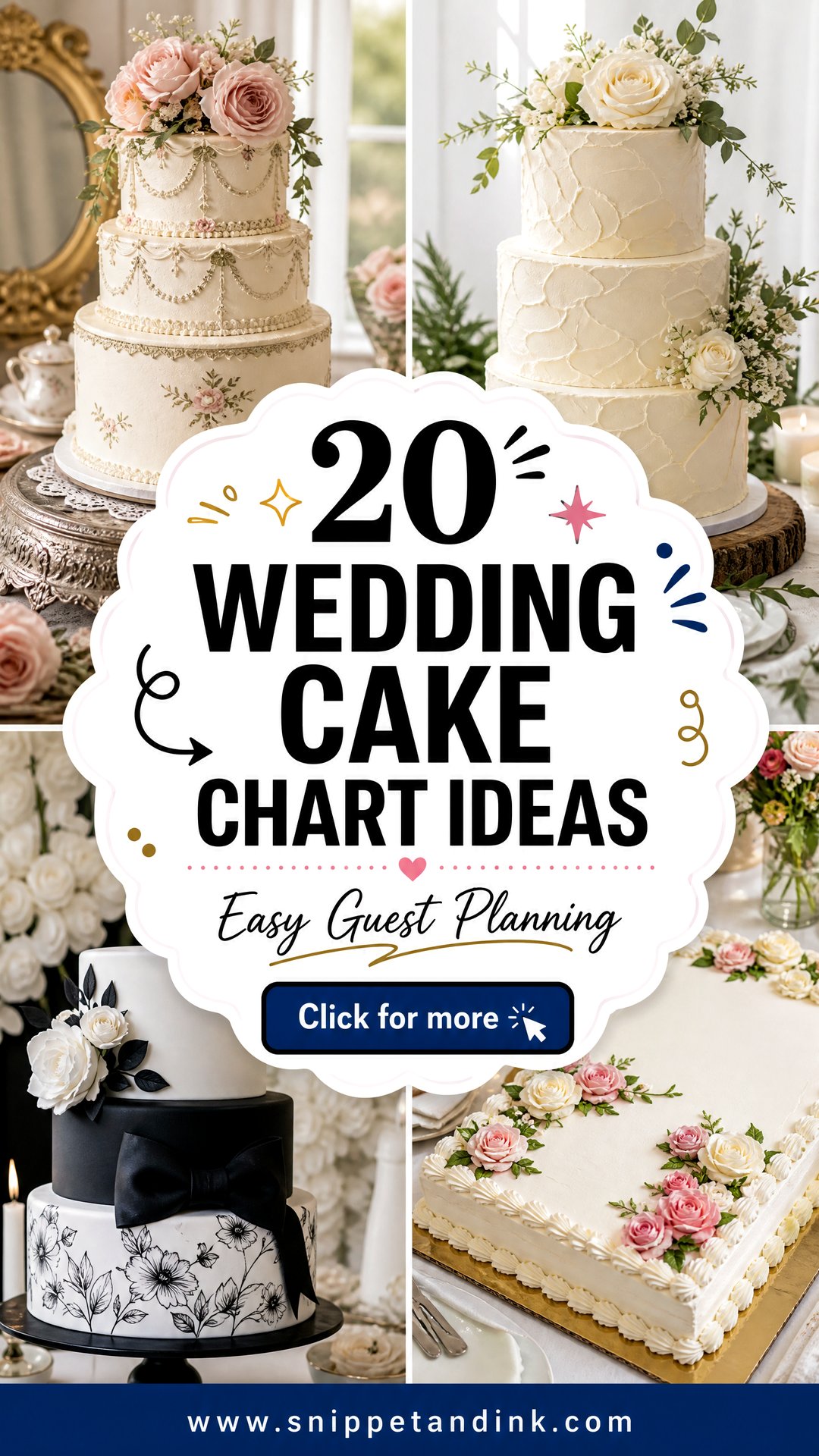 20 Wedding Cake Chart Ideas for Easy Guest Planning - 20 Wedding Cake Chart Ideas for Easy Guest Planning