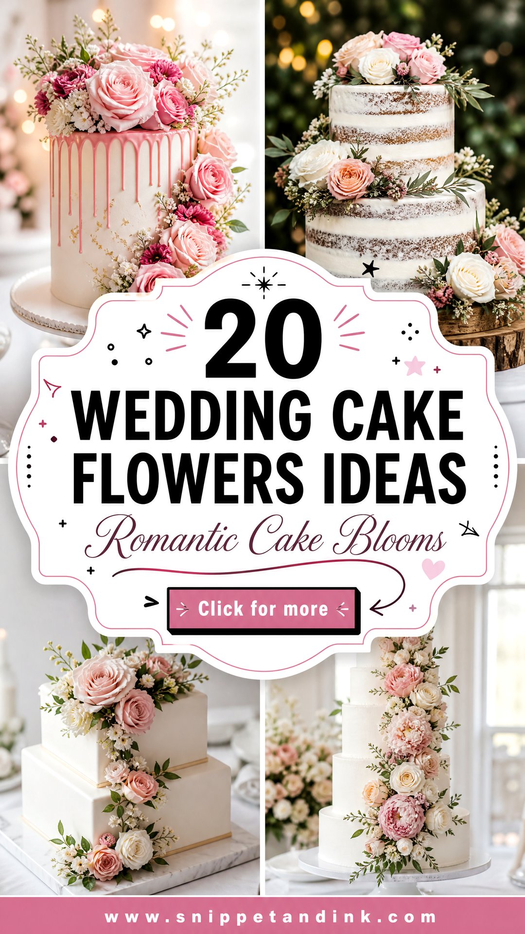 20 Wedding Cake Flowers Ideas for Romantic Cake Designs - 20 Wedding Cake Flowers Ideas for Romantic Cake Designs