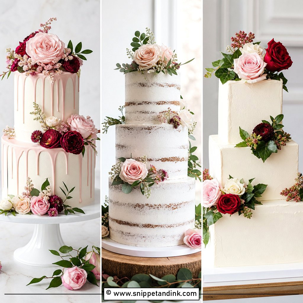 20 Wedding Cake Flowers Ideas for Romantic Cake Designs
