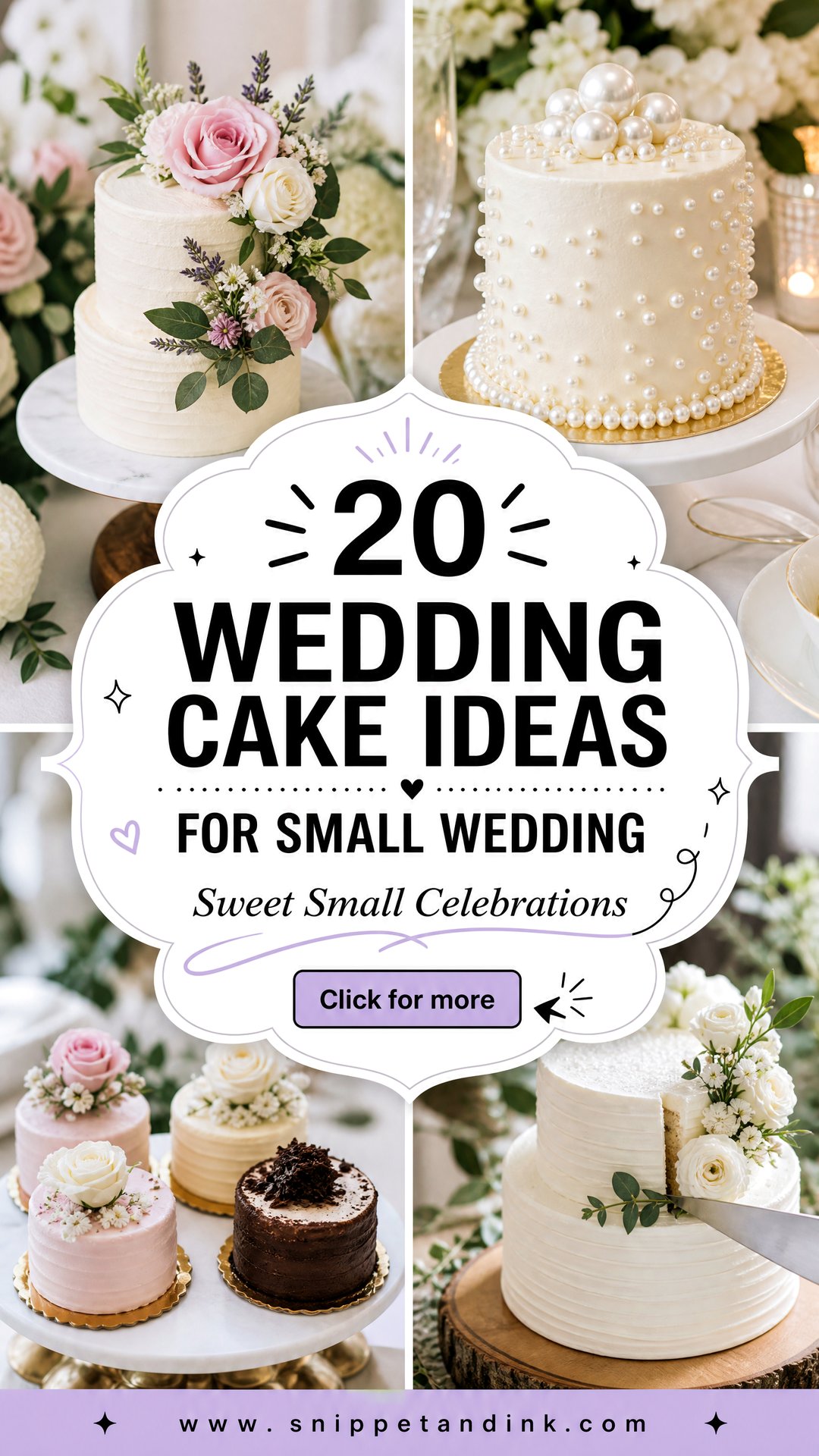 20 Wedding Cake Ideas for Small Wedding Celebrations - 20 Wedding Cake Ideas for Small Wedding Celebrations