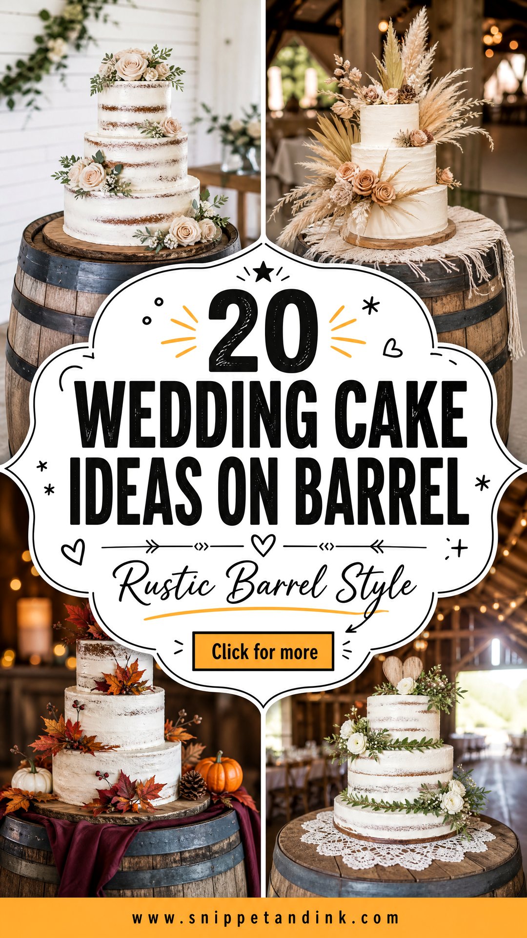 20 Wedding Cake Ideas on Barrel for Rustic Wedding Style - 20 Wedding Cake Ideas on Barrel for Rustic Wedding Style