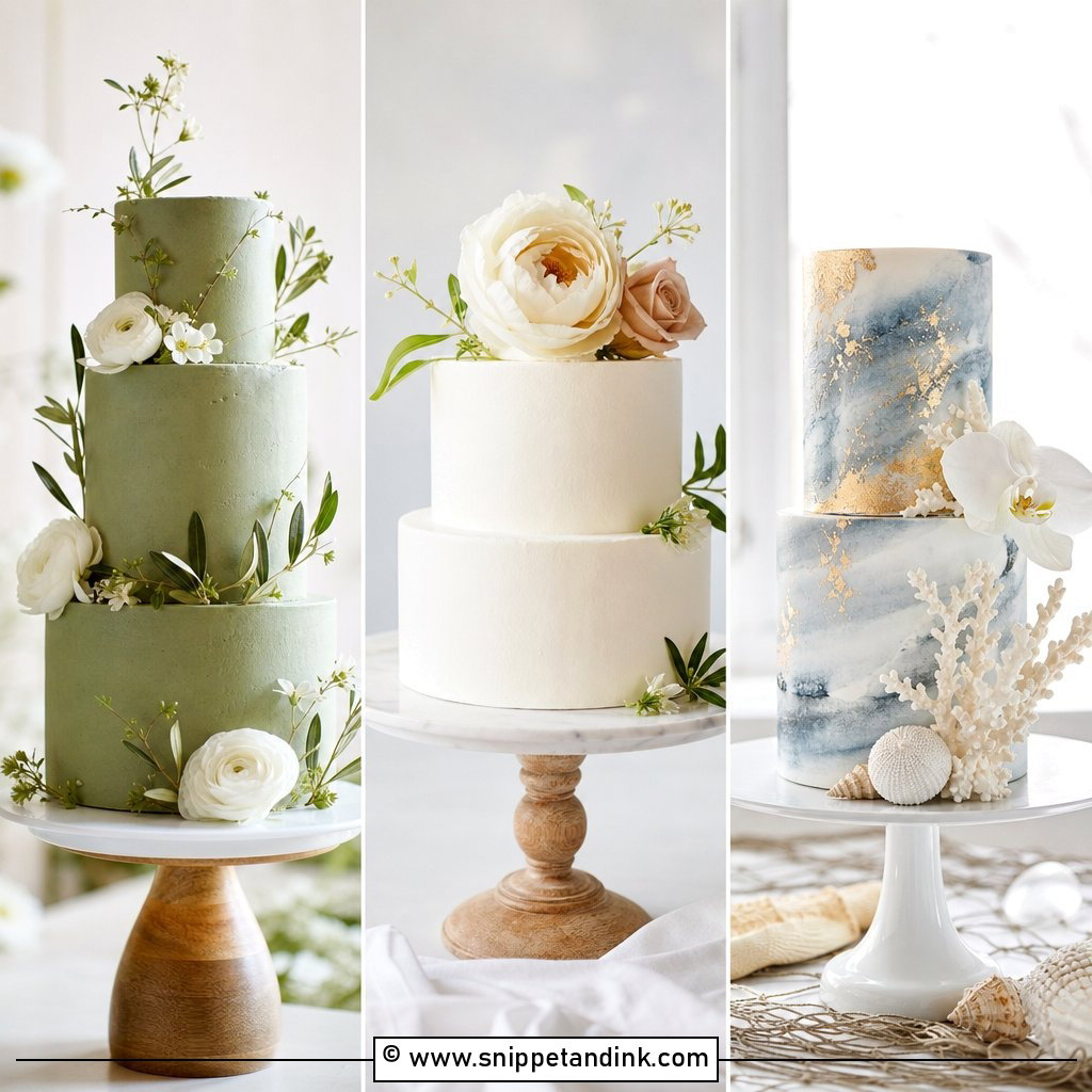 20 Wedding Cake Ideas on Pedestals for Elegant Displays
