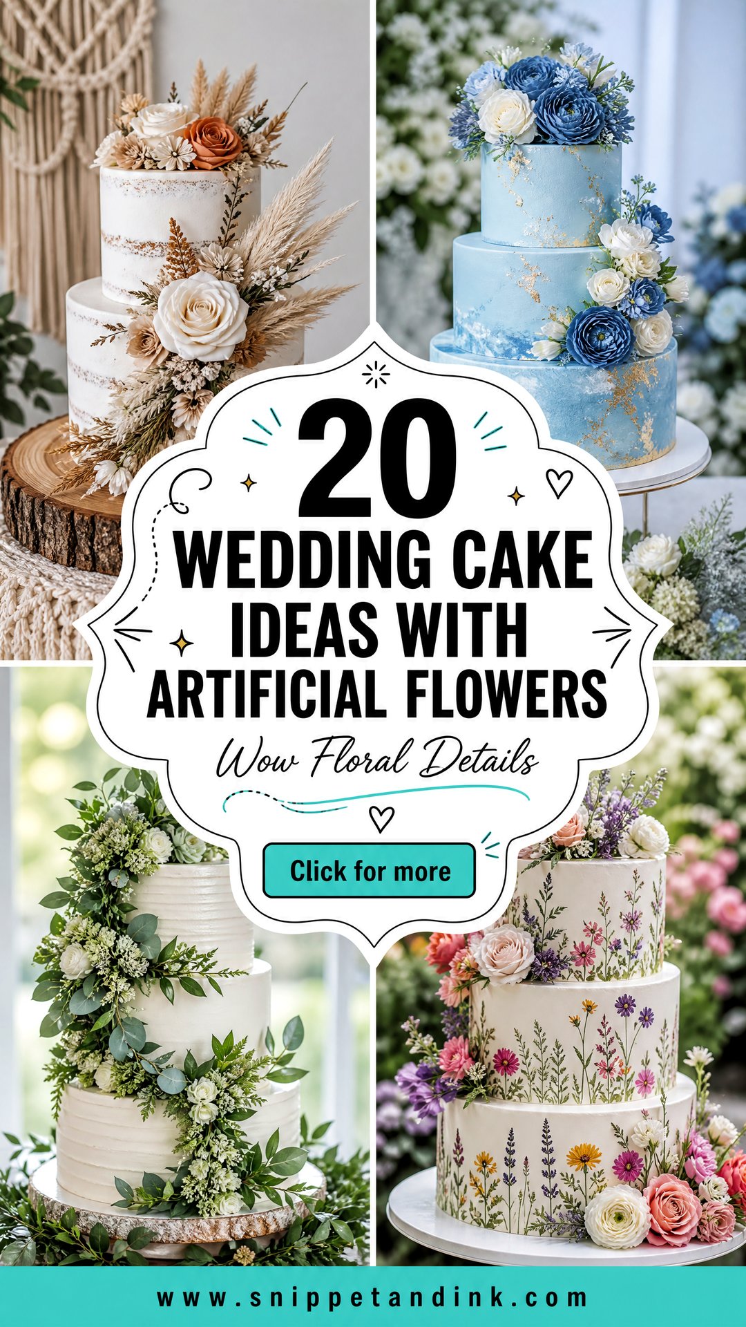 20 Wedding Cake Ideas with Artificial Flowers That Wow - 20 Wedding Cake Ideas with Artificial Flowers That Wow