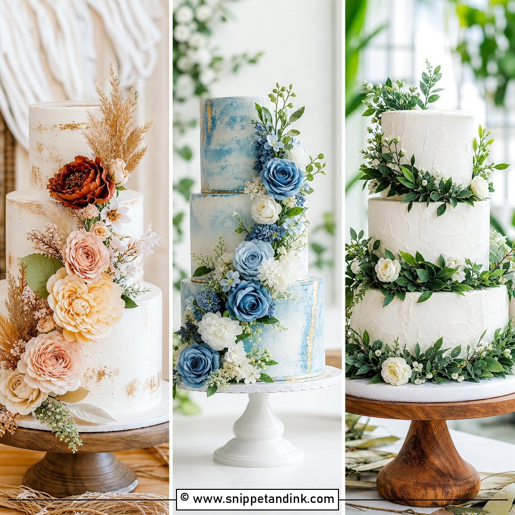20 Wedding Cake Ideas with Artificial Flowers That Wow