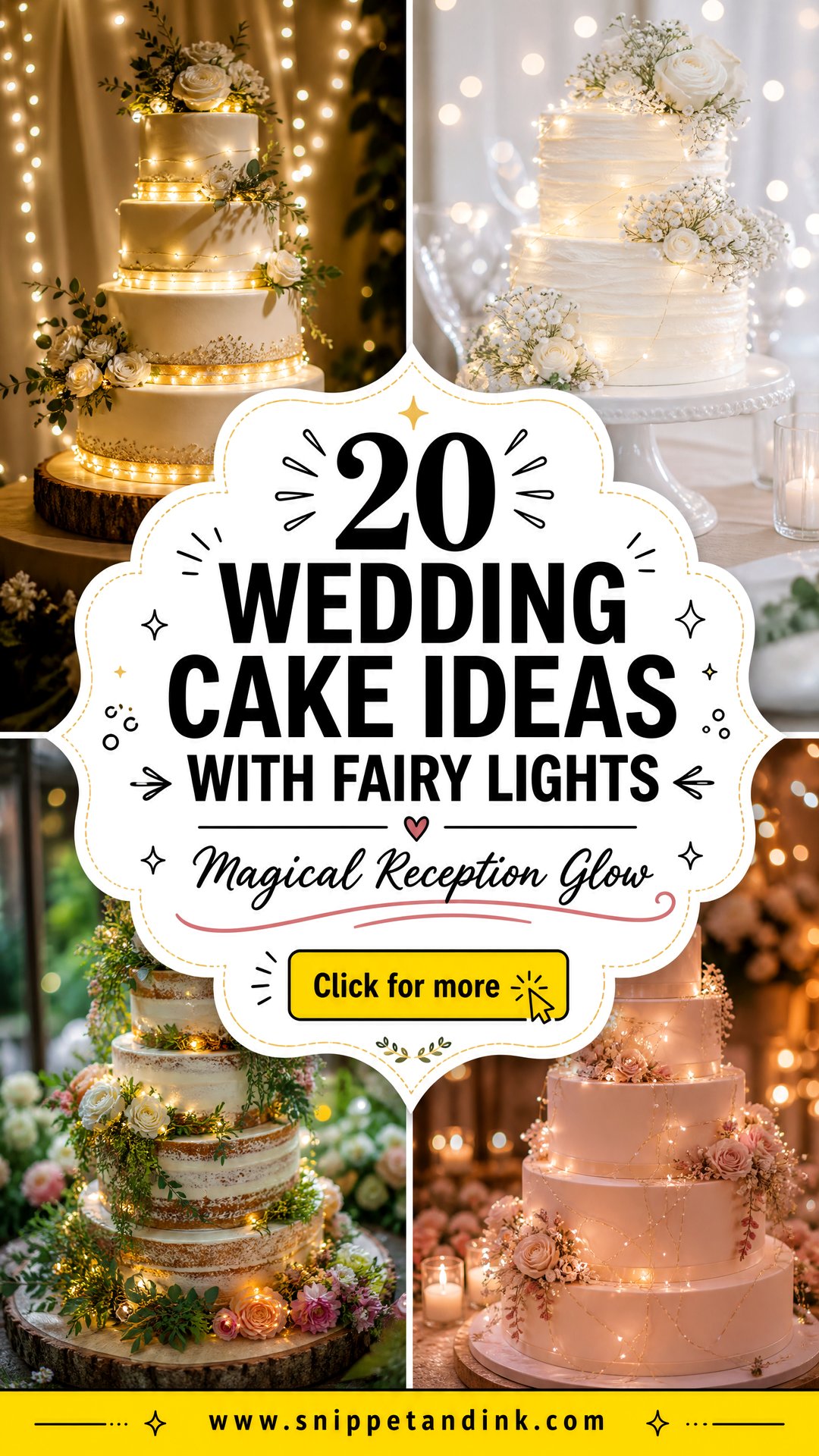 20 Wedding Cake Ideas with Fairy Lights for Magical Receptions - 20 Wedding Cake Ideas with Fairy Lights for Magical Receptions