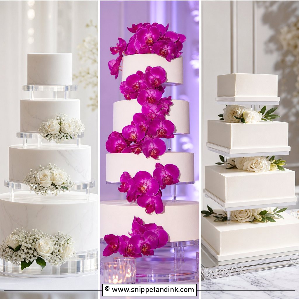 20 Wedding Cake Ideas with Floating Tier Brides Will Love