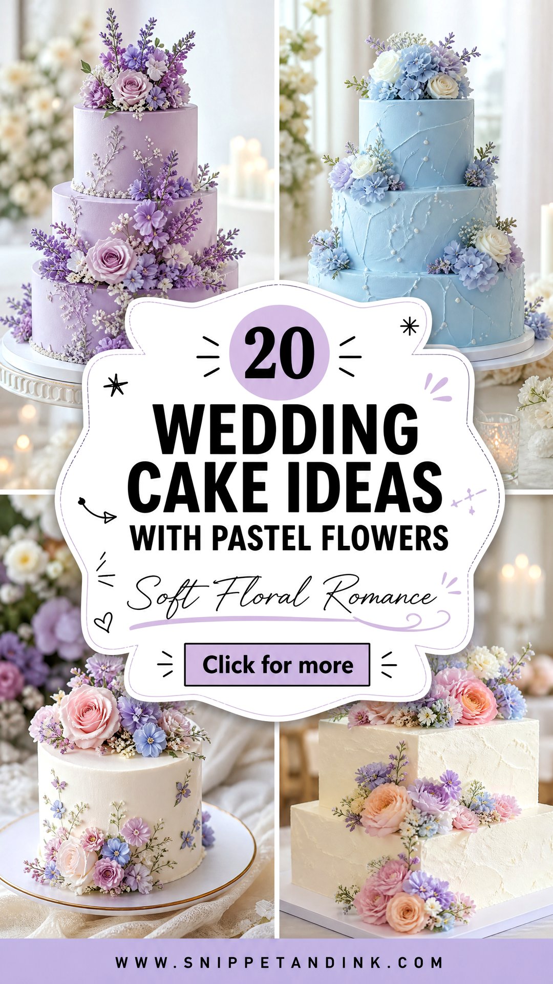 20 Wedding Cake Ideas with Pastel Flowers for Soft Romance - 20 Wedding Cake Ideas with Pastel Flowers for Soft Romance