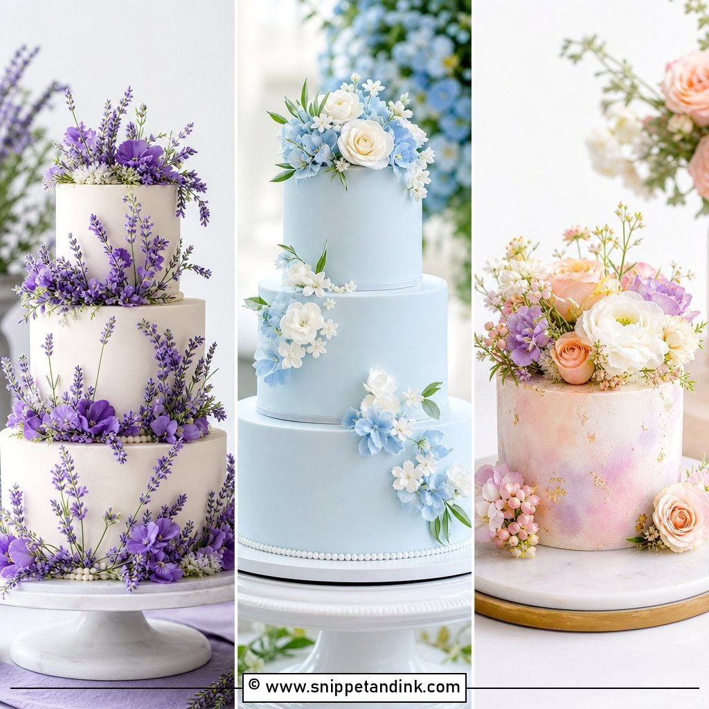20 Wedding Cake Ideas with Pastel Flowers for Soft Romance