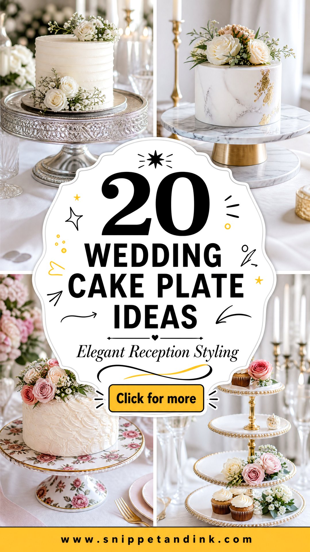 20 Wedding Cake Plate Ideas for Elegant Reception Styling - 20 Wedding Cake Plate Ideas for Elegant Reception Styling