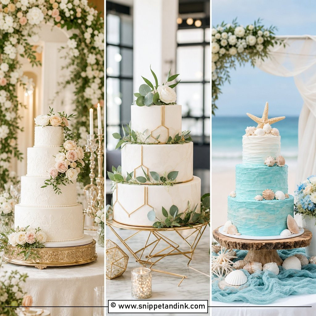 20 Wedding Cake Station Ideas for Fun Reception Desserts