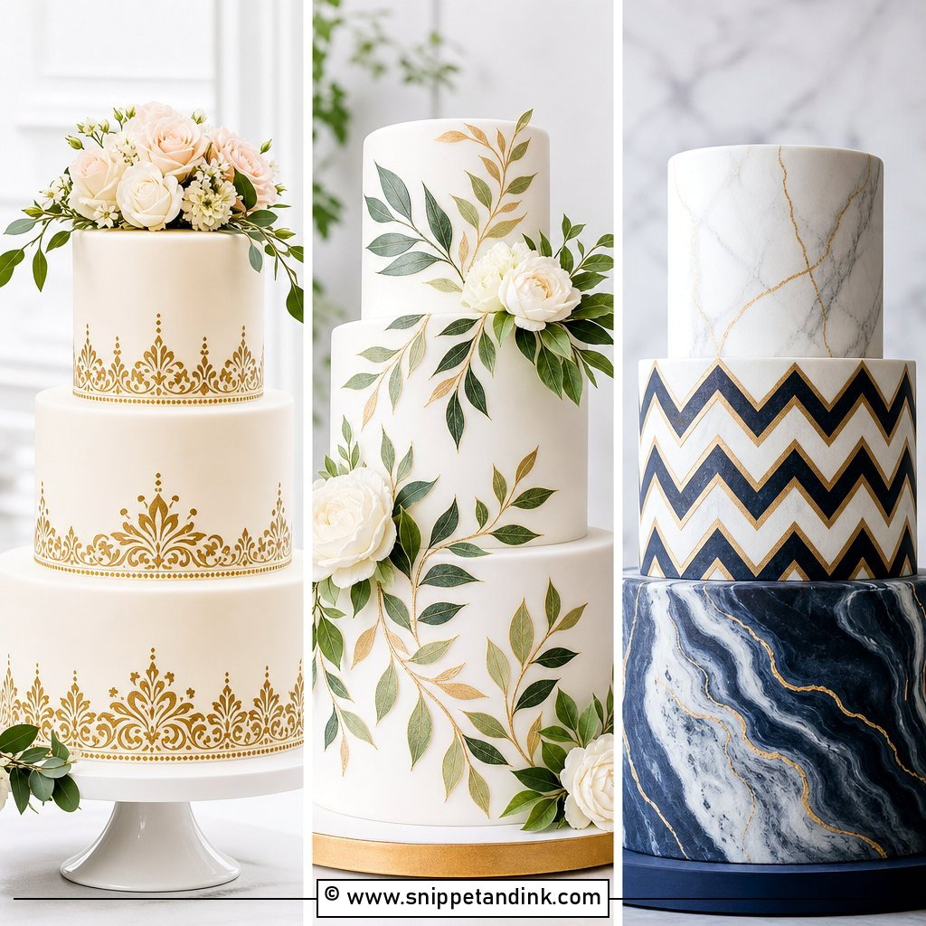 20 Wedding Cake Stencil Patterns for Elegant Custom Designs