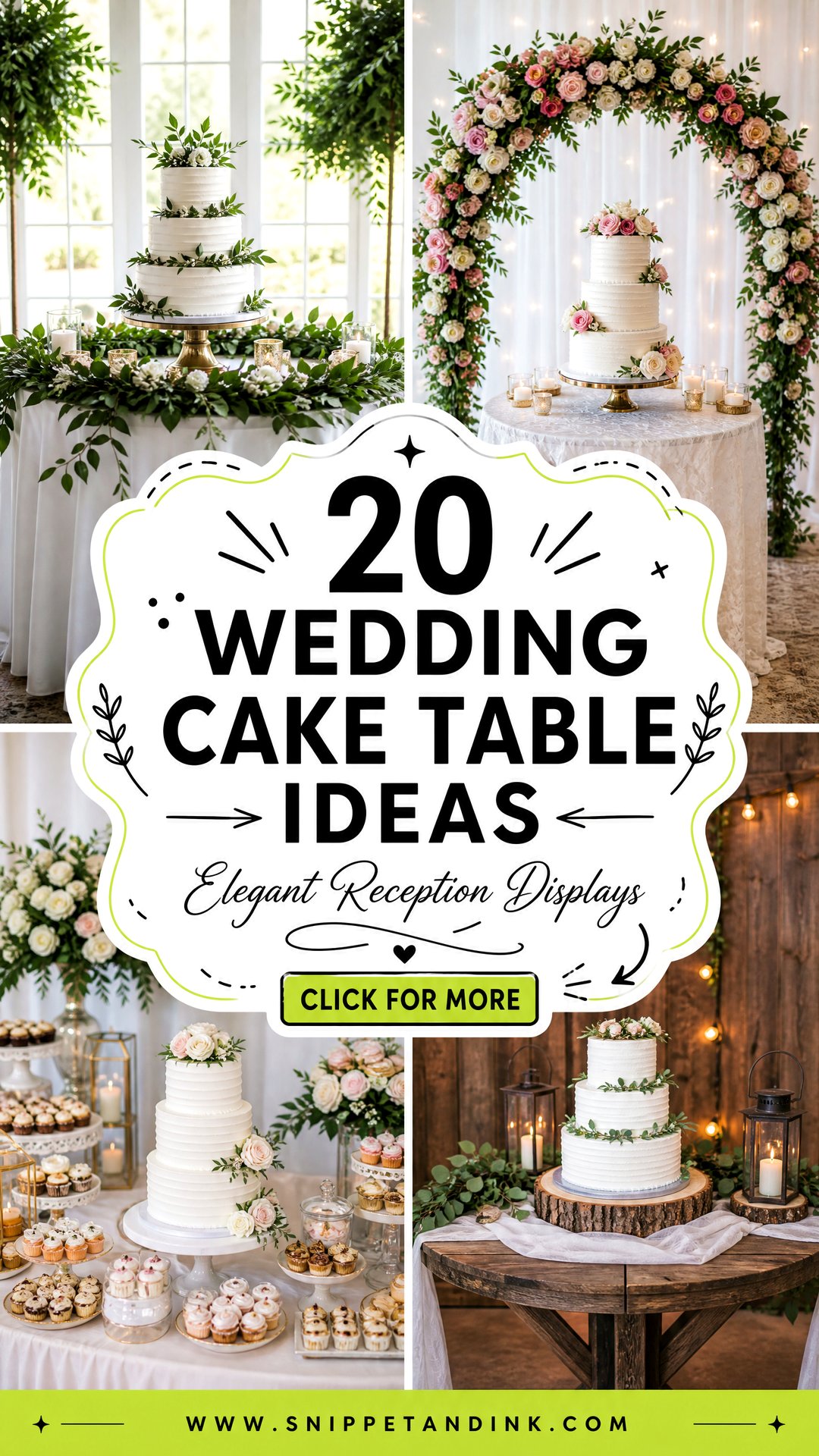 20 Wedding Cake Table Ideas for Elegant Reception Displays - 20 Wedding Cake Table Ideas for Elegant Reception Displays