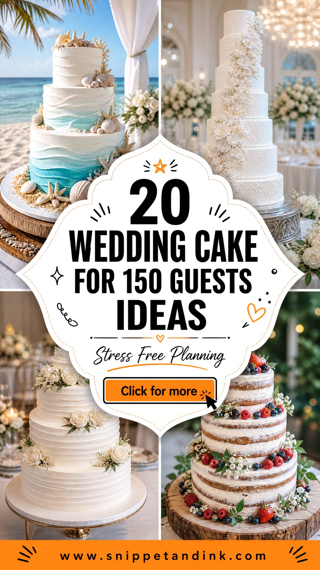 20 Wedding Cake for 150 Guests Ideas for Stress-Free Planning - 20 Wedding Cake for 150 Guests Ideas for Stress-Free Planning