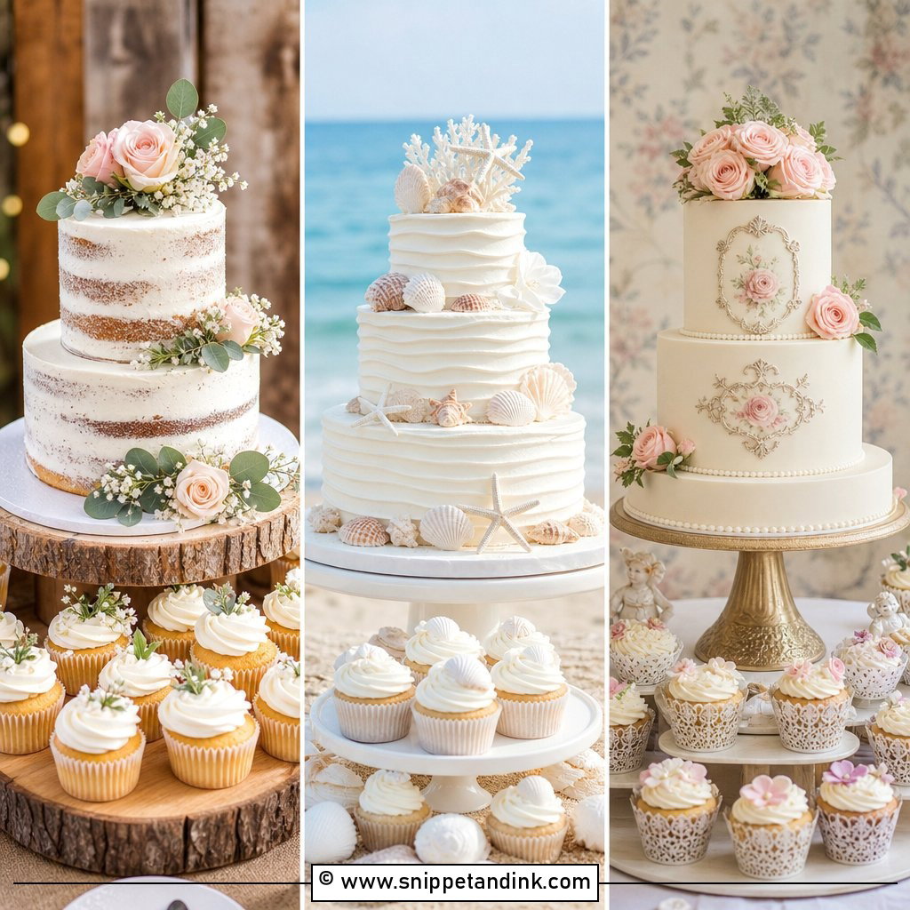 20 Wedding Cake with Cupcakes Ideas for Sweet Dessert Bars