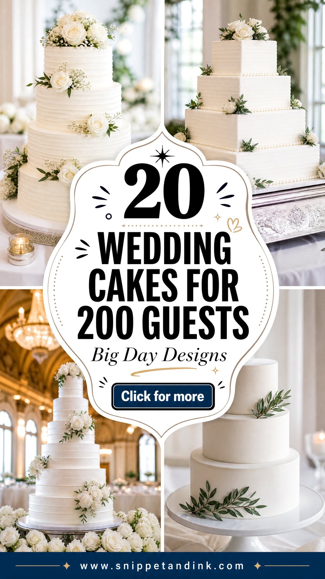 20 Wedding Cakes for 200 Guests Big-Day Designs That Wow - 20 Wedding Cakes for 200 Guests: Big-Day Designs That Wow