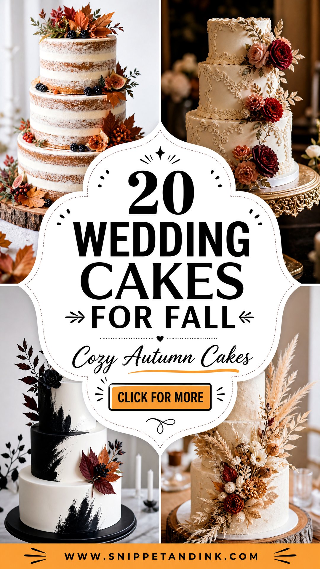 20 Wedding Cakes for Fall Cozy Designs for Autumn Brides - 20 Wedding Cakes for Fall: Cozy Designs for Autumn Brides