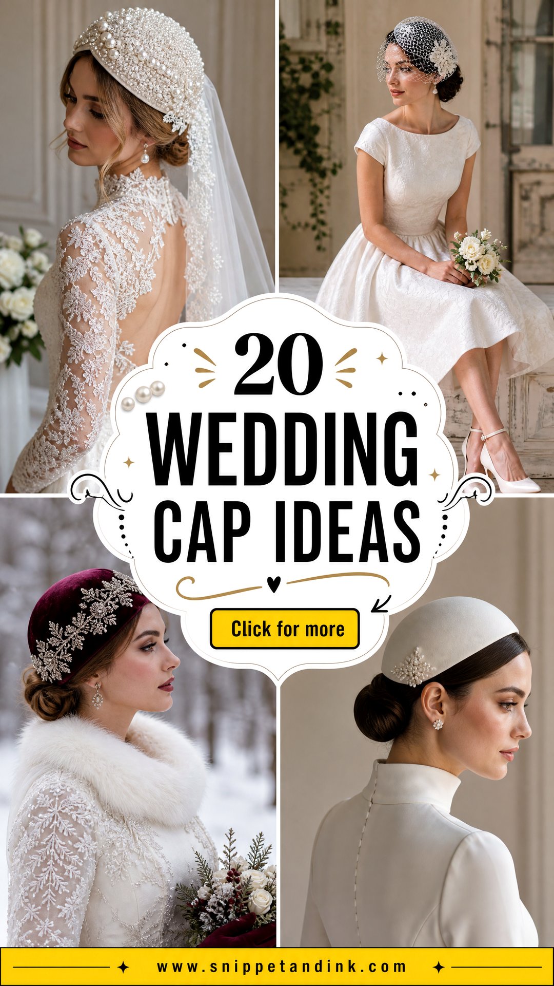 20 Wedding Cap Ideas Chic Headpieces for Modern Brides - 20 Wedding Cap Ideas: Chic Headpieces for Modern Brides