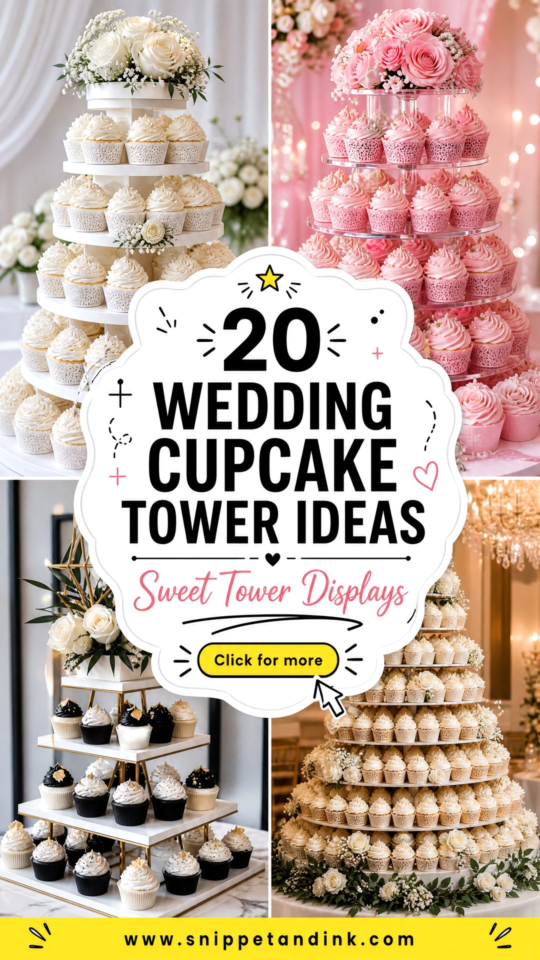 20 Wedding Cupcake Tower Ideas Sweet Displays Guests Love - 20 Wedding Cupcake Tower Ideas: Sweet Displays Guests Love